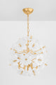 Hygea 20" Wide 6-Light Gold Leaf Chandelier