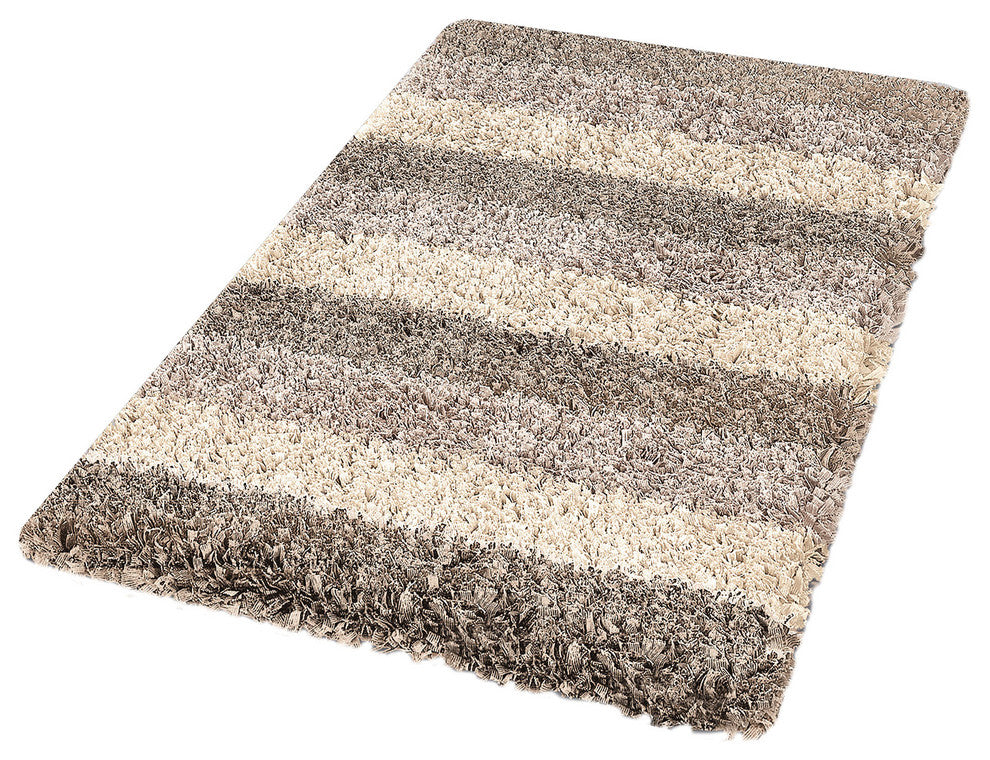 Taupe Modern Non Slip Washable Bathroom Rug, Lounge, Medium