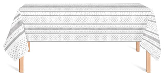 Polka Dot Watercolor Stripes 58x102 Tablecloth