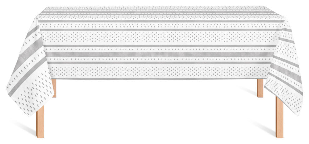 Polka Dot Watercolor Stripes 58x102 Tablecloth
