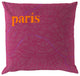 Surya City Maps SY-017 22"x22" Pillow Kit, Pink/Fuschia/Purple/Orange