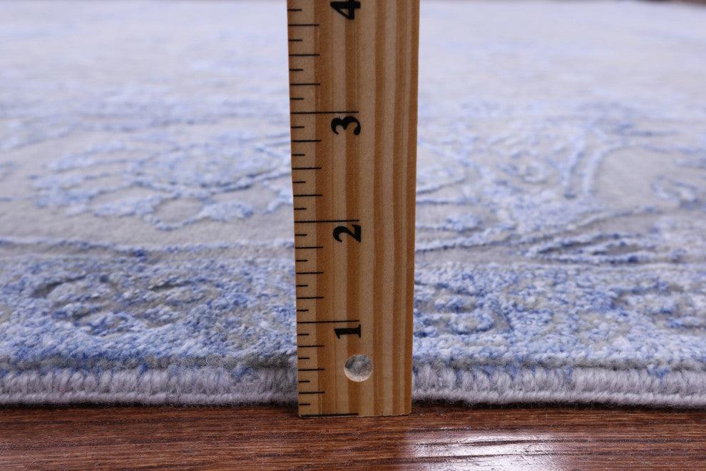 9' 2" X 12' 3" Persian Wool and Silk Handmade Rug Q9418