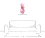 Watercolor Pink Pineapple 20x30 Canvas Wall Art