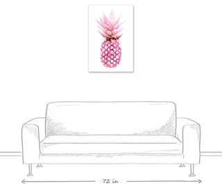 Watercolor Pink Pineapple 20x30 Canvas Wall Art