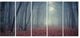 "Retro Style Misty Path in Forest" Landscape Photo Wall Art, 5 Panels, 60"x28"