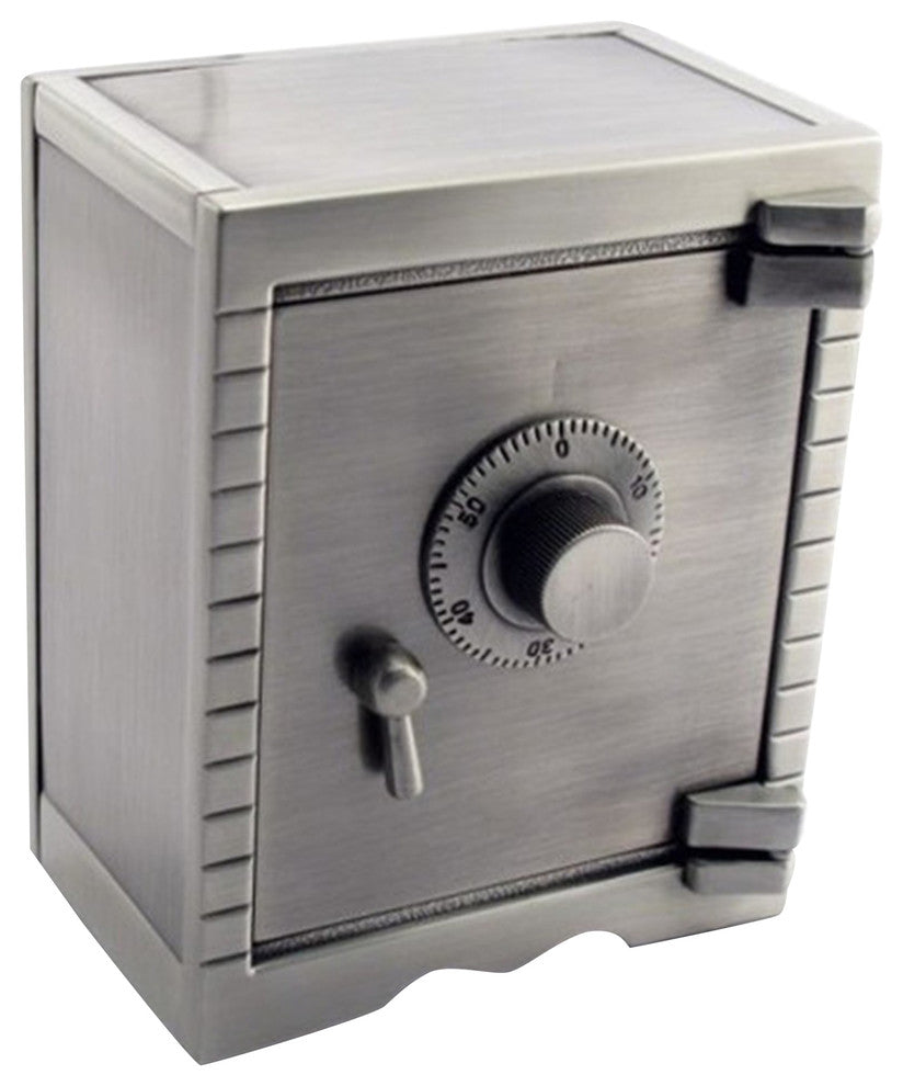 Elegance Pewter Finish Safety Deposit Money Bank