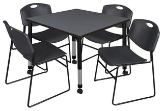 Square Height Adjustable Mobile Classroom Table
