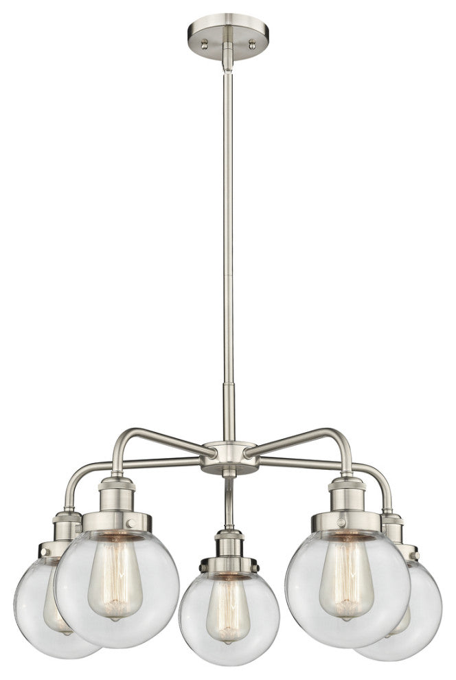 Innovations Beacon 5 24" Chandelier Satin Nickel