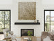 Rustic Fireplace Mantel Shelf, Midnight Black, 60"