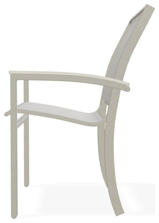 Bazza Sling Stackable Outdoor Dining Chair, Deacon/Storm