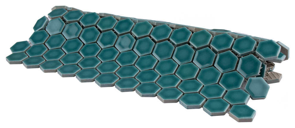 Tribeca 1" Hex Jade Porcelain Floor and Wall Tile