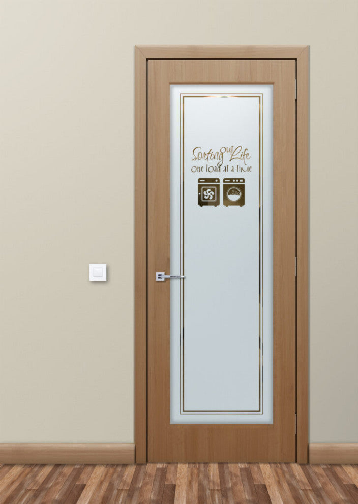 Laundry Door - Sorting Out Life Washer Dryer - Douglas Fir (stain grade) -...
