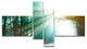 Magic Blue Forest, Landscape Photography Canvas Print, 60"x32", 4 panels