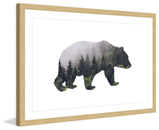 "Bear Forest" Framed Painting Print