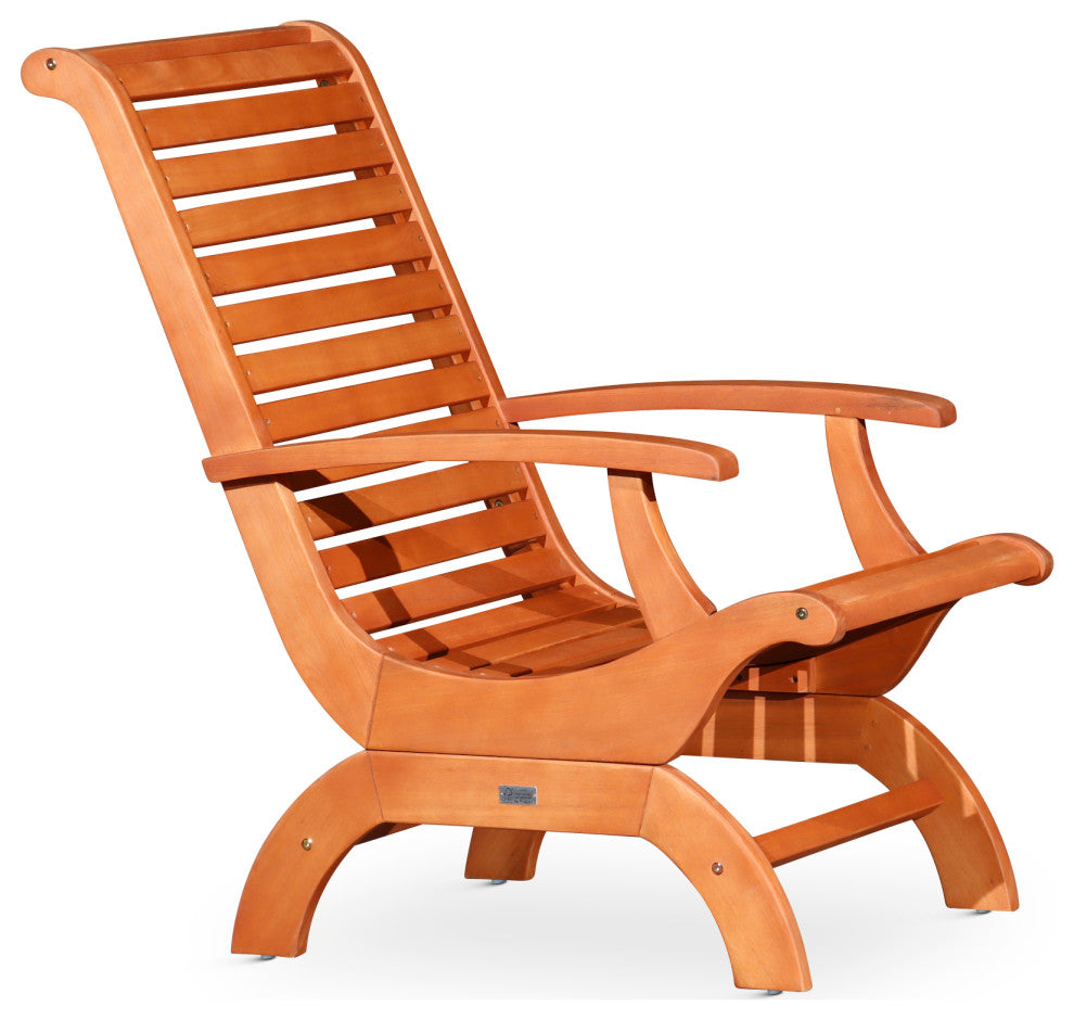 DTY Outdoor Living Aspen Eucalyptus Plantation Chair, Natural Oil