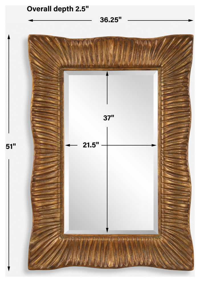 Uttermost - 09971 - Mirror - Emerson - Antiqued Gold Leaf