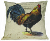 Blue Tail Rooster With Insert, 18"x18"