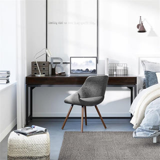 Banting SOLID HARDWOOD Modern Industrial 60 inch Wide Desk in Hickory Brown