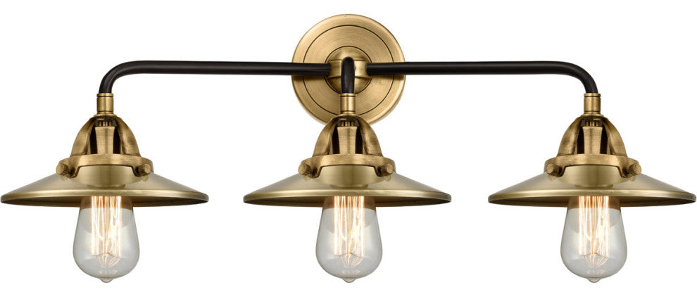 Innovations 288-3W-BAB-M4-AB-LED 3 Light Vanity Light, Black Antique Brass