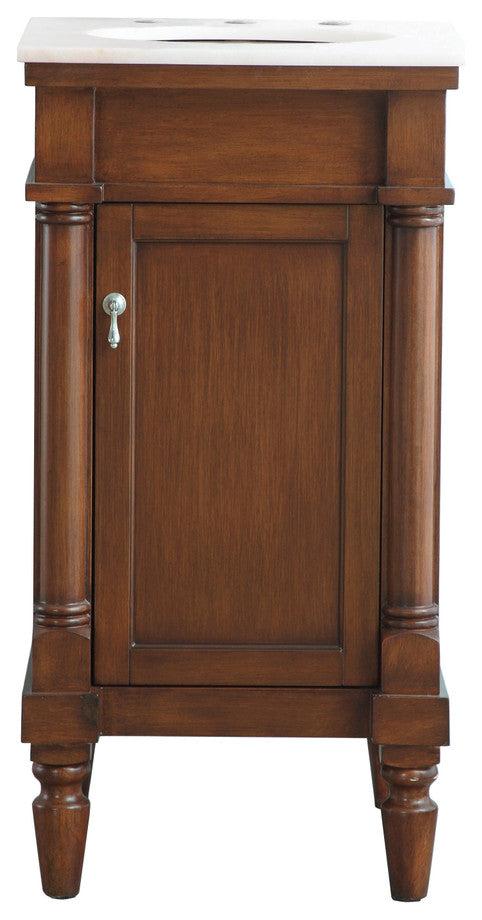 Lewis 18" Single Bathroom Vanity Set, Walnut