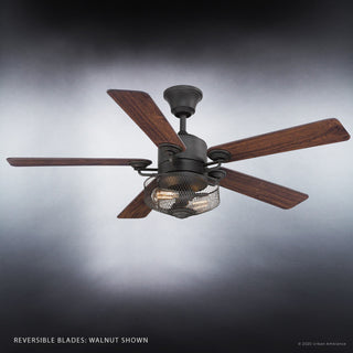 Luxury Vintage Ceiling Fan, Olde Iron, UHP9100, Southport Collection