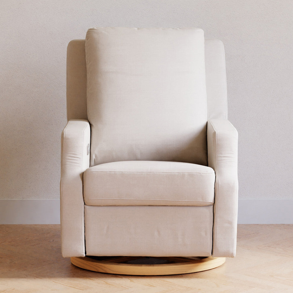 Crewe Electronic Recliner and Swivel Glider, Performance Cream Eco-Weave