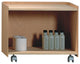 Aeri Large Wood Cart With Two Shelves And Casters