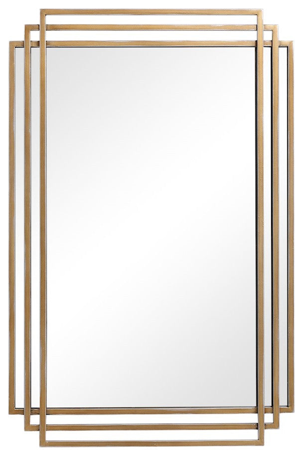 Uttermost Amherst Brushed Gold Mirror, 09688