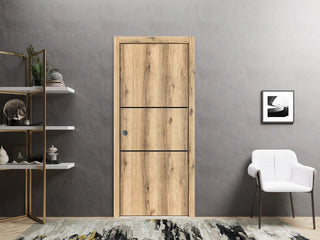 Slab Barn Door Panel 32 x 96 | Planum 0014 Oak with  | Sturdy Finished