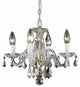 Elegant Lighting Rococo 15" 4 Light Royal Crystal Chandelier in Gold
