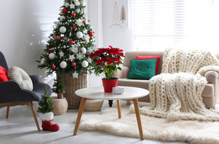 Mint Colored Triangle Trees Christmas Polyester Throw Pillow, 18"x18"