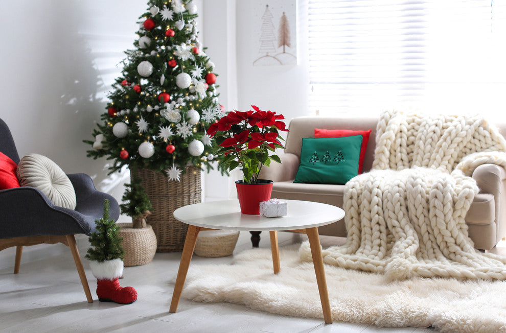 Mint Colored Triangle Trees Christmas Polyester Throw Pillow, 18"x18"