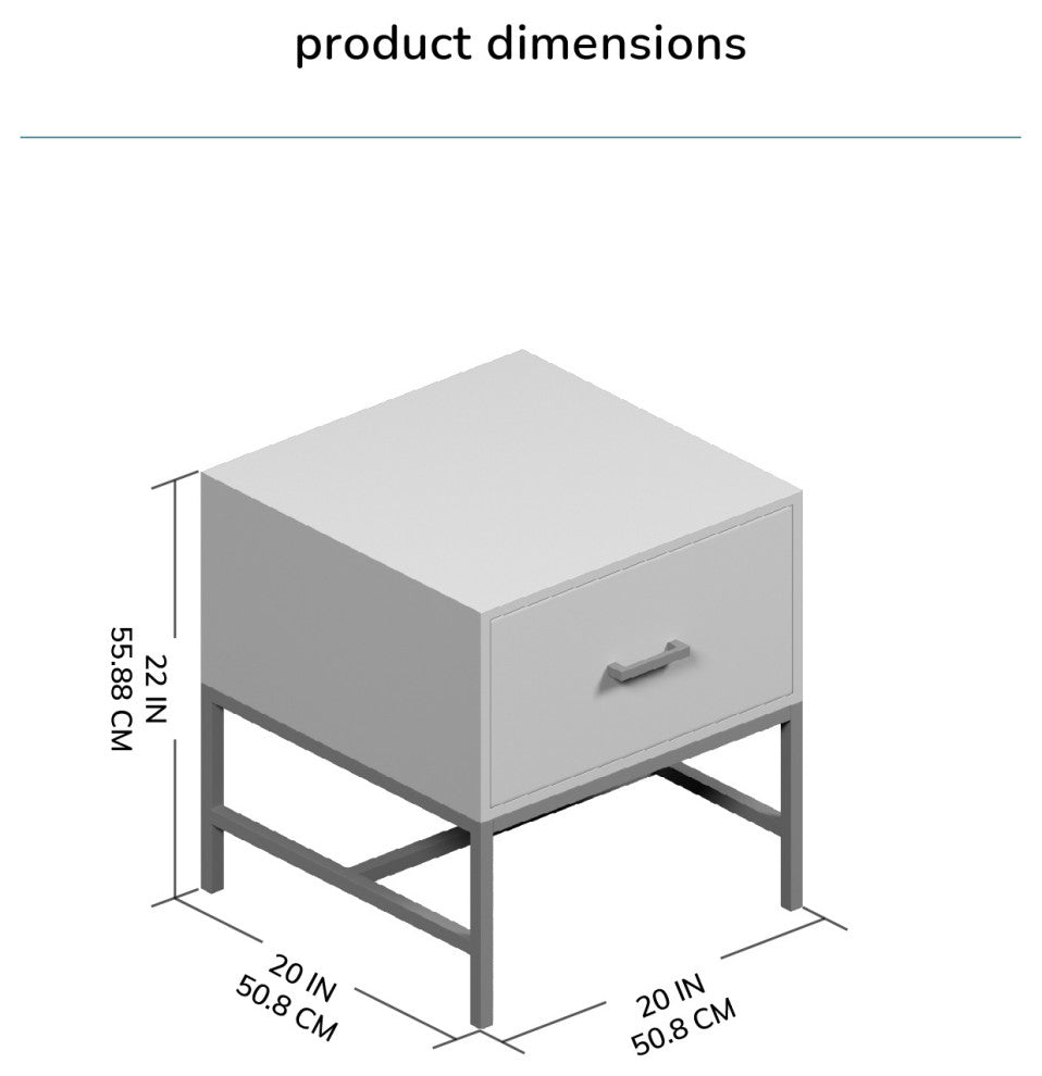 Eden Night Stand Table, Walnut