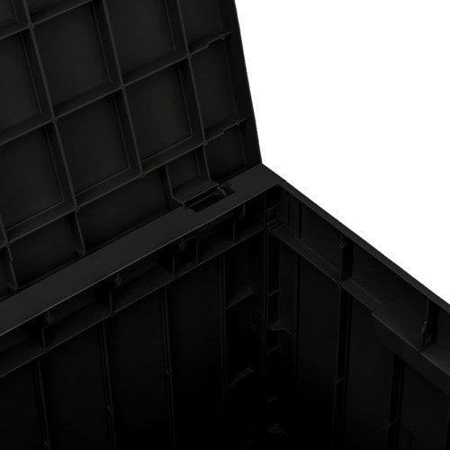 vidaXL Outdoor Storage Box Patio Furniture Storage Trunk Black Polypropylene