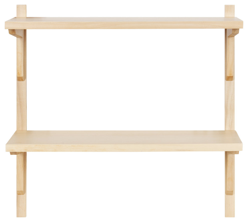 Meridien Wood Wall Shelf, Natural 24x8x24