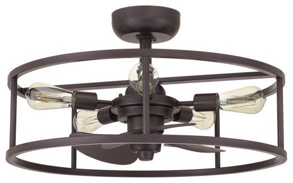 New Harbor 5-Light Fandelier, Western Bronze