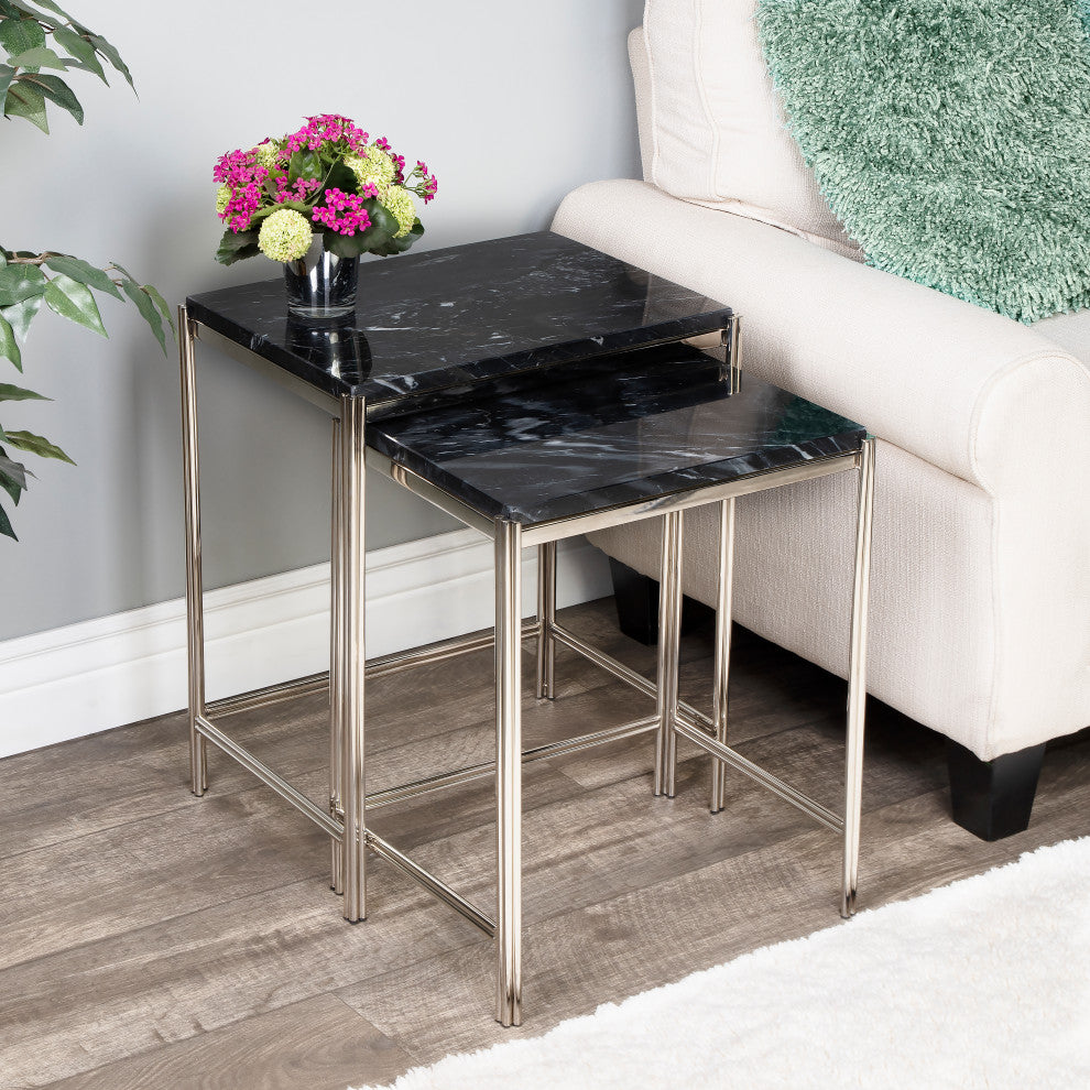 Butler Deguanna Marbel and Metal Nesting Tables