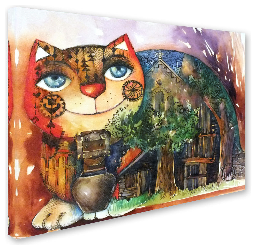Oxana Ziaka 'Alpes Cat' Canvas Art, 24" x 32"