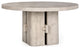 Rosemount 60" Reclaimed Pine Round Dining Table, Aged Brown, Whitewash