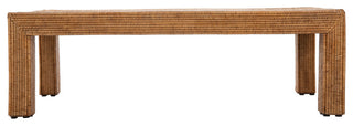 La Jolla Rattan Rectangular Coffee Table, Honey Brown
