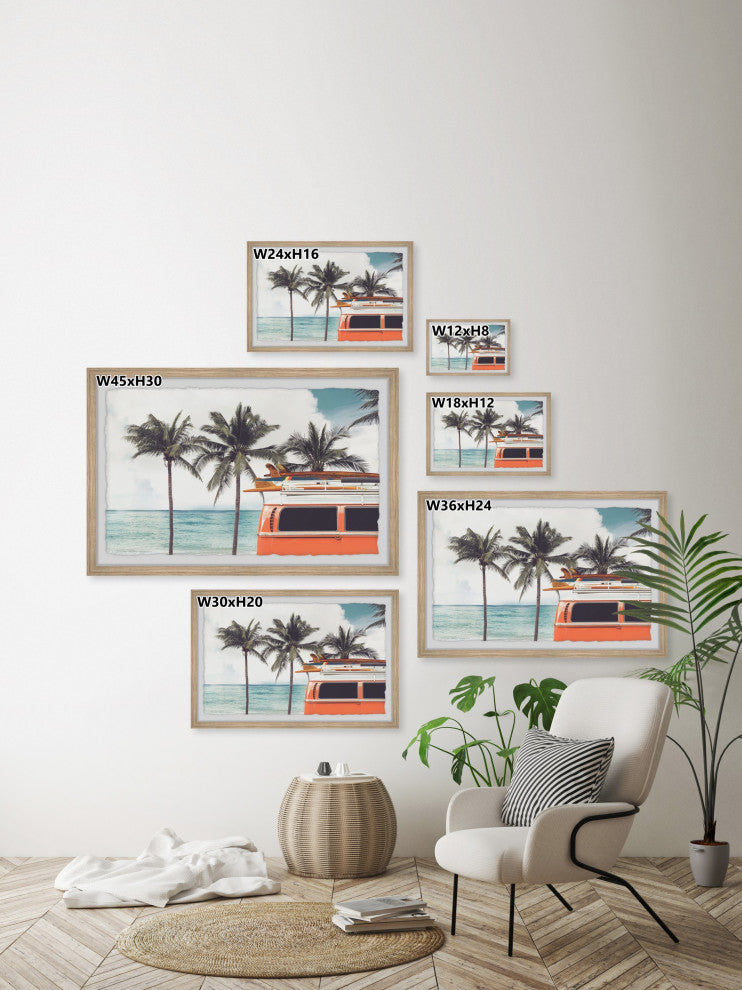 "Van Life" Framed Painting Print, 12x8