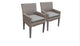 Florence Rectangular Patio Dining Table, 6 No Arm and 2 Arm Chairs, Gray