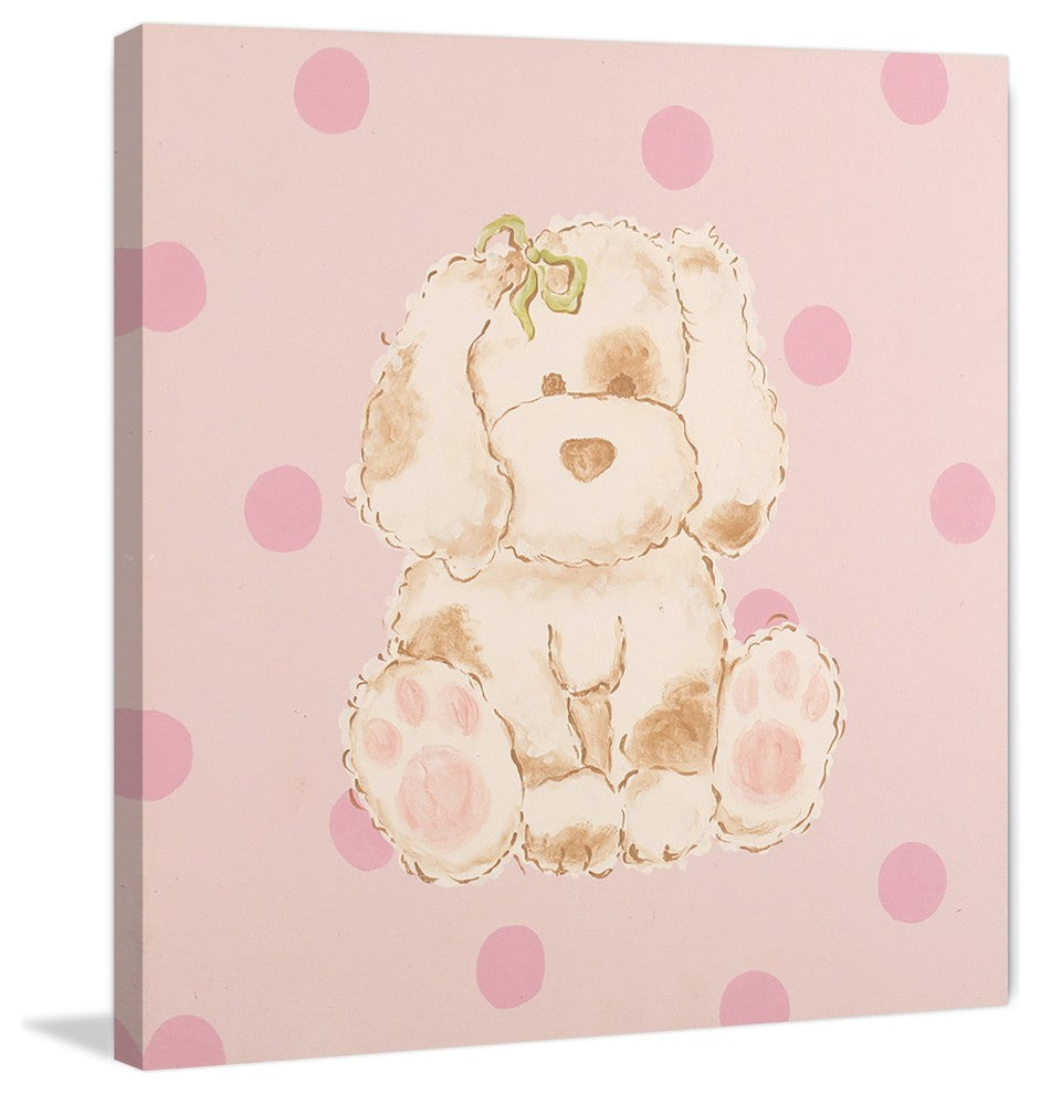 Marmont Hill, "Snuggly Puppy" by Reesa Qualia Painting on Wrapped Canvas, 40x40