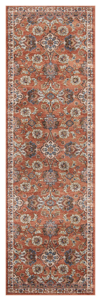 Jordan Bea Power-Loomed Polypropylene Area Rug, Orange, 2'7" X 10"