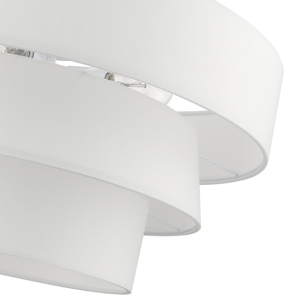 Livex Lighting Warrenville 4-Light Brushed Nickel Pendant Chandelier