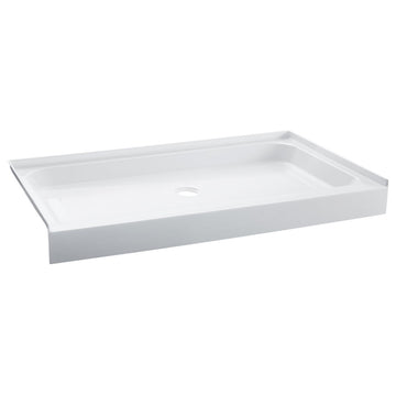Voltaire 48 x 32 Acrylic White, Single-Threshold, Center Drain, Shower Base