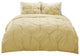 Cottonpure 100% Cotton Pintuck Duvet Cover Mini Set, Wheat, King