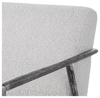 Uttermost 23660 Avila 27"W Contemporary Boucle Upholstered Accent - Gray Boucle