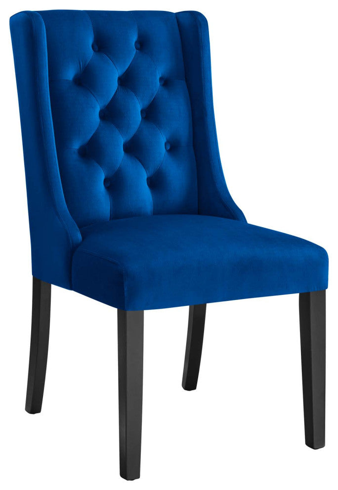 Baronet Performance Velvet Dining Chairs, Set of 2, Navy