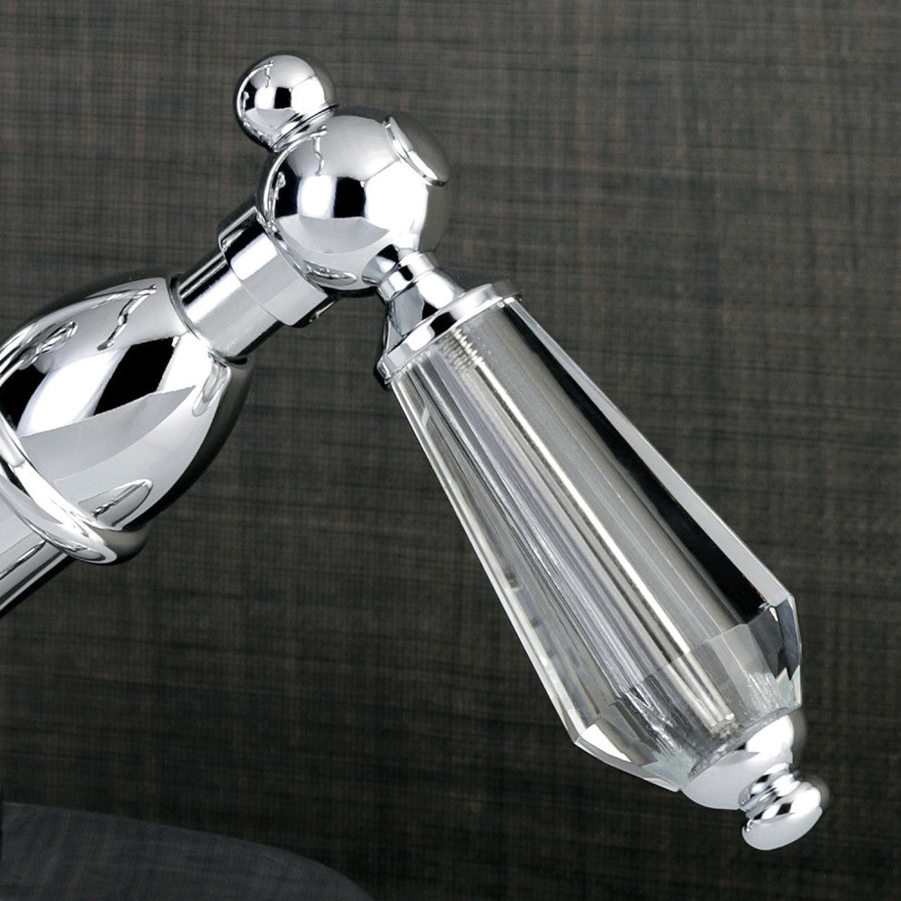 Kingston Brass Two-Handle Bathroom Faucet With Brass Pop-Up, Polished Chrome